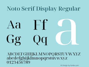 Noto Serif Display Regular Version 2.003图片样张