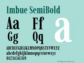 Imbue SemiBold Version 1.102图片样张