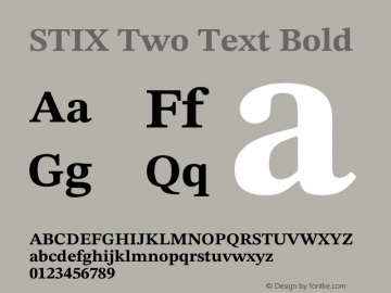 STIX Two Text Bold Version 2.13 b171图片样张