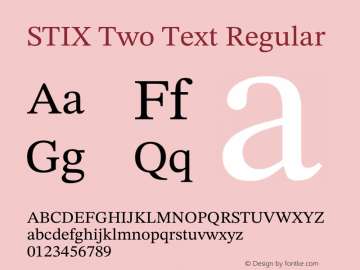 STIX Two Text Regular Version 2.13 b171图片样张