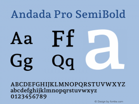 Andada Pro SemiBold Version 3.003图片样张