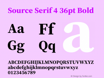 Source Serif 4 36pt Bold Version 4.004;hotconv 1.0.116;makeotfexe 2.5.65601图片样张