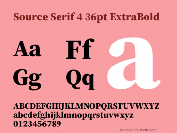 Source Serif 4 36pt ExtraBold Version 4.004;hotconv 1.0.116;makeotfexe 2.5.65601图片样张