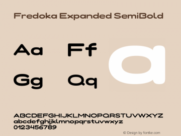Fredoka Expanded SemiBold Version 2.001图片样张