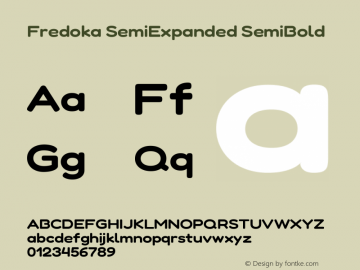 Fredoka SemiExpanded SemiBold Version 2.001图片样张