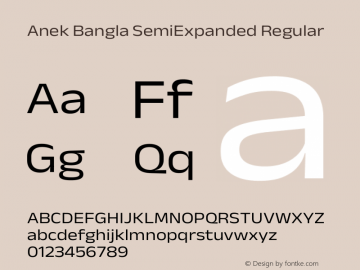 Anek Bangla SemiExpanded Regular Version 1.003图片样张