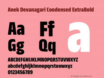 Anek Devanagari Condensed ExtraBold Version 1.003图片样张