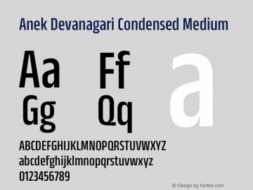 Anek Devanagari Condensed Medium Version 1.003图片样张
