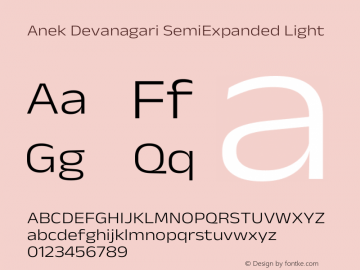 Anek Devanagari SemiExpanded Light Version 1.003图片样张