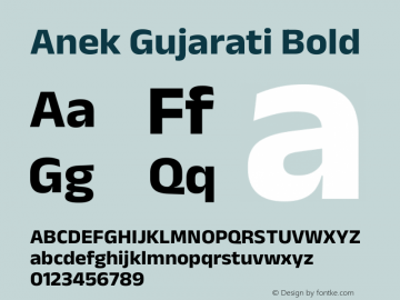 Anek Gujarati Bold Version 1.003图片样张