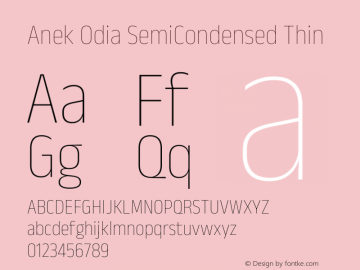 Anek Odia SemiCondensed Thin Version 1.003图片样张