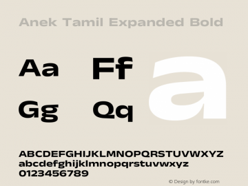 Anek Tamil Expanded Bold Version 1.003图片样张