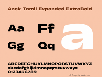 Anek Tamil Expanded ExtraBold Version 1.003图片样张