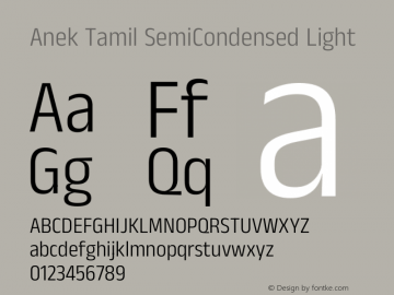 Anek Tamil SemiCondensed Light Version 1.003图片样张