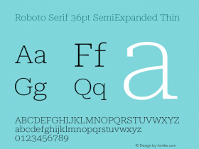 Roboto Serif 36pt SemiExpanded Thin Version 1.007图片样张