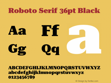 Roboto Serif 36pt Black Version 1.007图片样张
