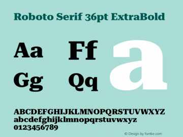 Roboto Serif 36pt ExtraBold Version 1.007图片样张