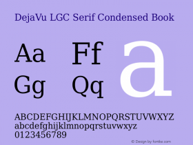 DejaVu LGC Serif Condensed Book Version 2.21图片样张