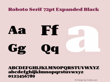 Roboto Serif 72pt Expanded Black Version 1.007图片样张