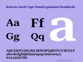 Roboto Serif 72pt SemiExpanded SemiBold Version 1.007图片样张