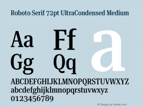 Roboto Serif 72pt UltraCondensed Medium Version 1.007图片样张