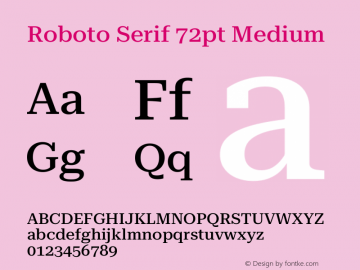 Roboto Serif 72pt Medium Version 1.007图片样张