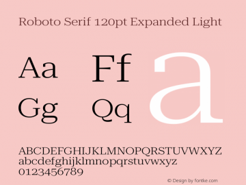 Roboto Serif 120pt Expanded Light Version 1.007图片样张