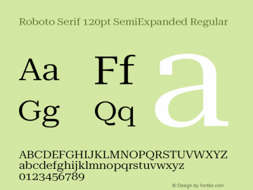 Roboto Serif 120pt SemiExpanded Regular Version 1.007图片样张