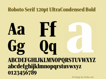 Roboto Serif 120pt UltraCondensed Bold Version 1.007图片样张