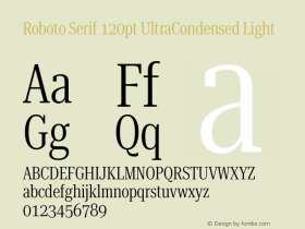 Roboto Serif 120pt UltraCondensed Light Version 1.007图片样张