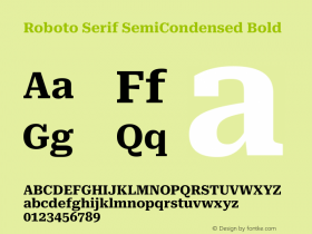 Roboto Serif SemiCondensed Bold Version 1.007图片样张
