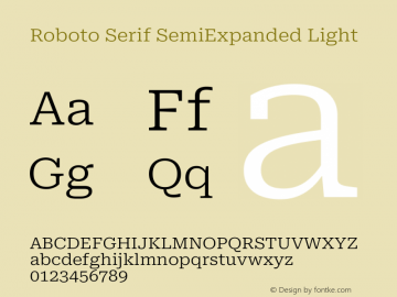 Roboto Serif SemiExpanded Light Version 1.007图片样张