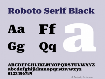 Roboto Serif Black Version 1.007图片样张