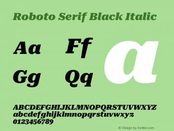 Roboto Serif Black Italic Version 1.007图片样张