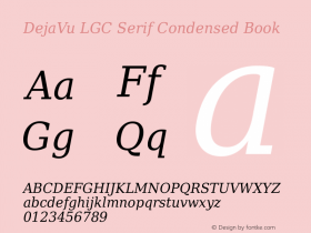 DejaVu LGC Serif Condensed Book Version 2.30图片样张
