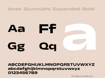 Anek Gurmukhi Expanded Bold Version 1.003图片样张