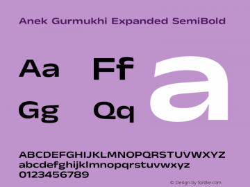Anek Gurmukhi Expanded SemiBold Version 1.003图片样张
