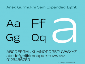 Anek Gurmukhi SemiExpanded Light Version 1.003图片样张