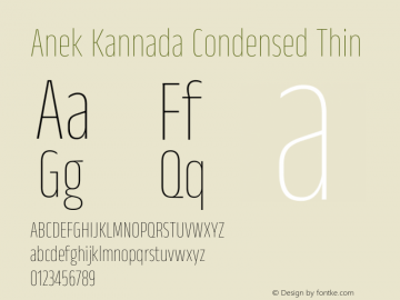Anek Kannada Condensed Thin Version 1.003图片样张