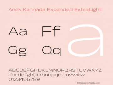 Anek Kannada Expanded ExtraLight Version 1.003图片样张