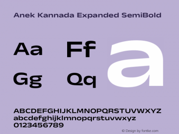 Anek Kannada Expanded SemiBold Version 1.003图片样张