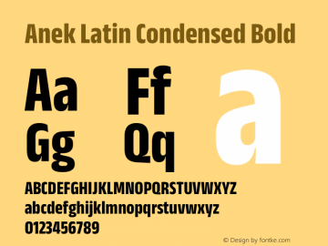 Anek Latin Condensed Bold Version 1.003图片样张