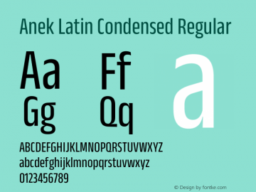 Anek Latin Condensed Regular Version 1.003图片样张