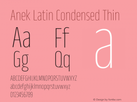 Anek Latin Condensed Thin Version 1.003图片样张