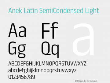 Anek Latin SemiCondensed Light Version 1.003图片样张
