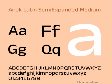 Anek Latin SemiExpanded Medium Version 1.003图片样张