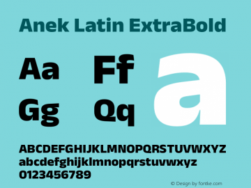 Anek Latin ExtraBold Version 1.003图片样张