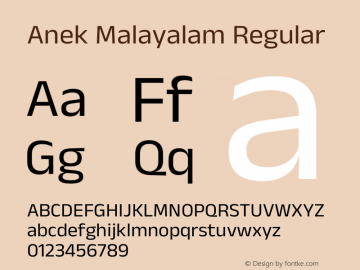 Anek Malayalam Regular Version 1.003图片样张
