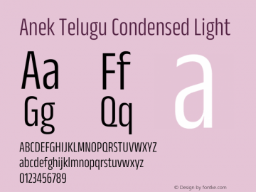 Anek Telugu Condensed Light Version 1.003图片样张