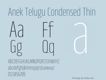 Anek Telugu Condensed Thin Version 1.003图片样张
